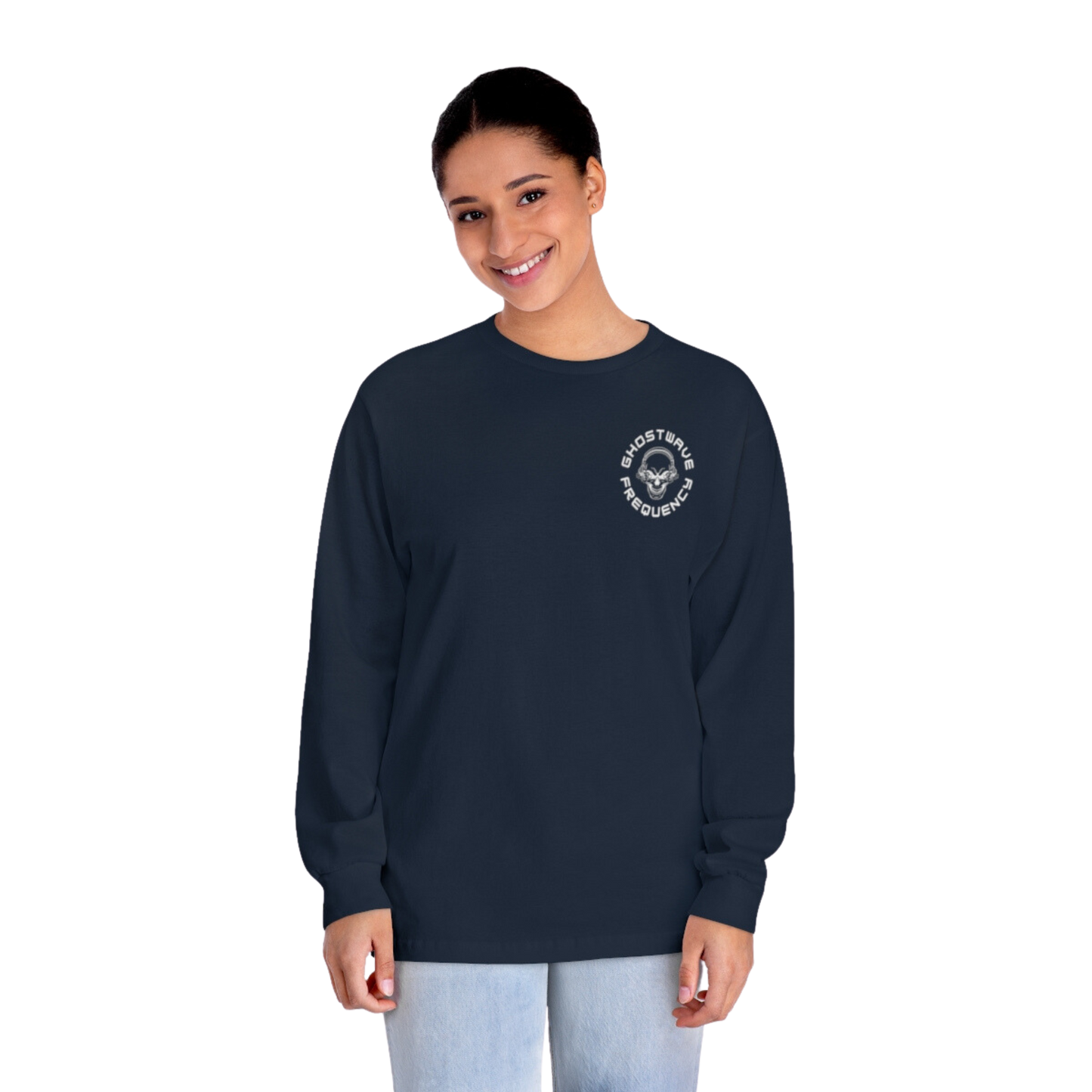 Skull Noise Classic Long Sleeve Cotton T-Shirt